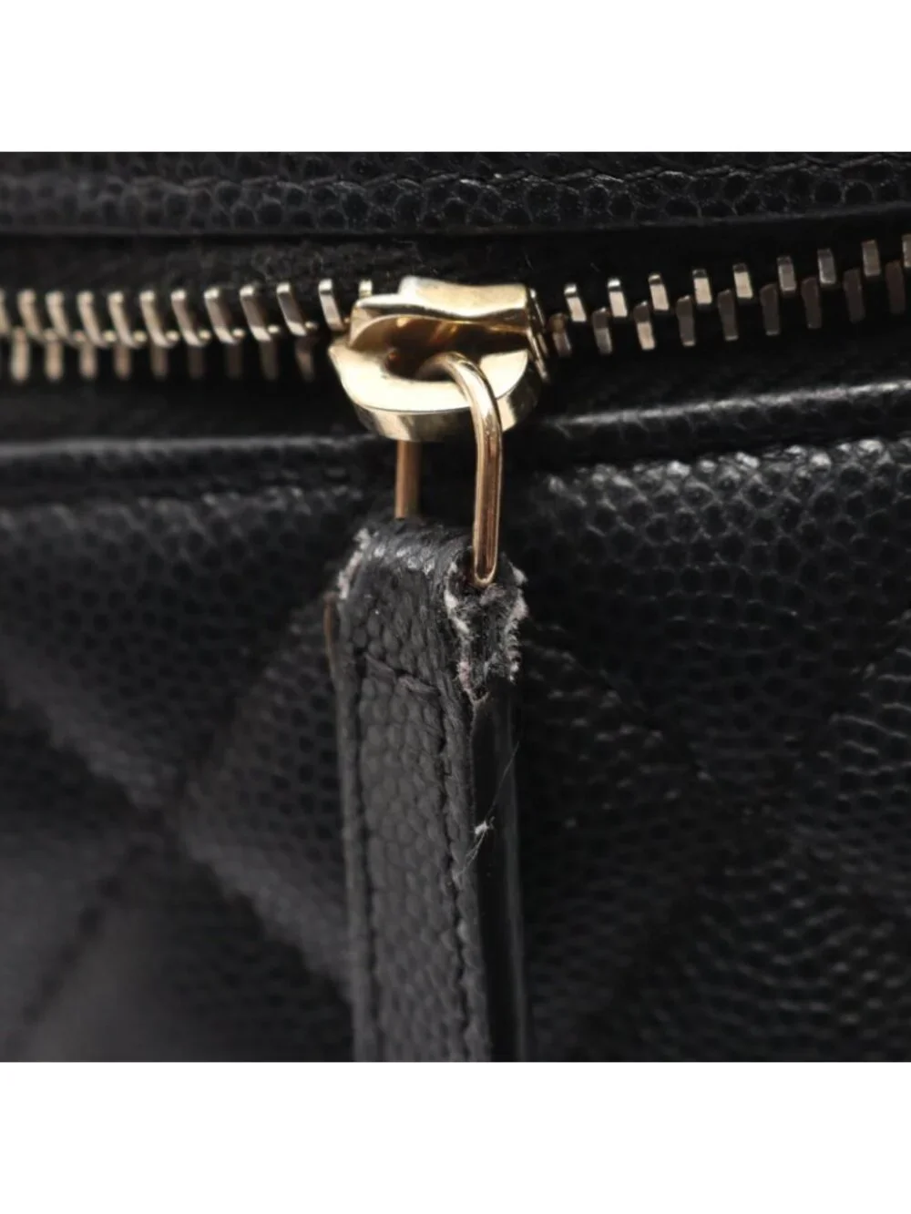 Chanel Handbag Timeless Classic Quilted Black Caviar Leather Vanity Bag